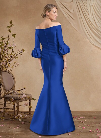 Trumpet/Mermaid Off-The-Shoulder Satin Mother Of The Bride Dresses