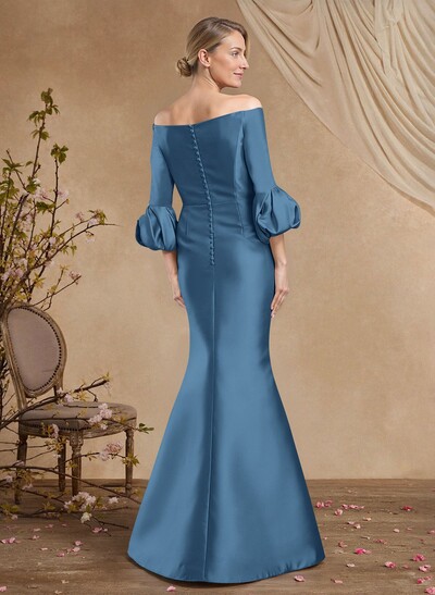 Trumpet/Mermaid Off-The-Shoulder Satin Mother Of The Bride Dresses