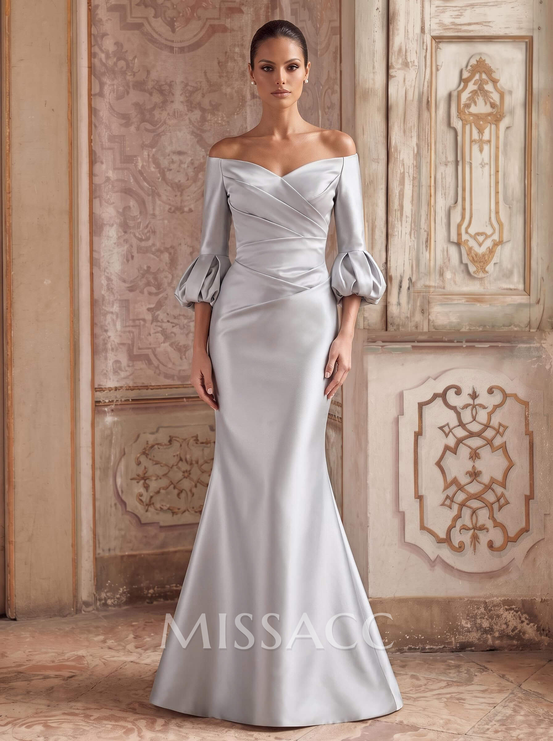 Trumpet/Mermaid Off-The-Shoulder Satin Mother Of The Bride Dresses Trumpet/Mermaid Off-The-Shoulder Satin Mother Of The Bride Dresses