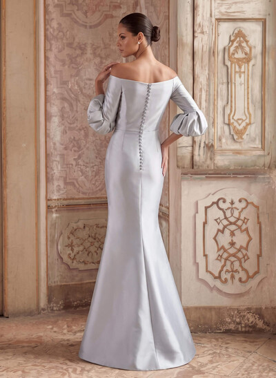 Trumpet/Mermaid Off-The-Shoulder Satin Mother Of The Bride Dresses