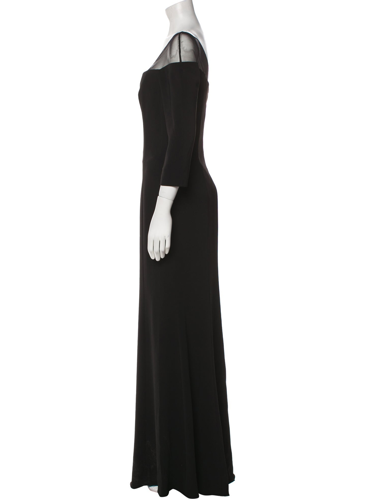 Sheath V-Neck 3/4 Sleeves Floor-Length Mother Of The Bride Dresses