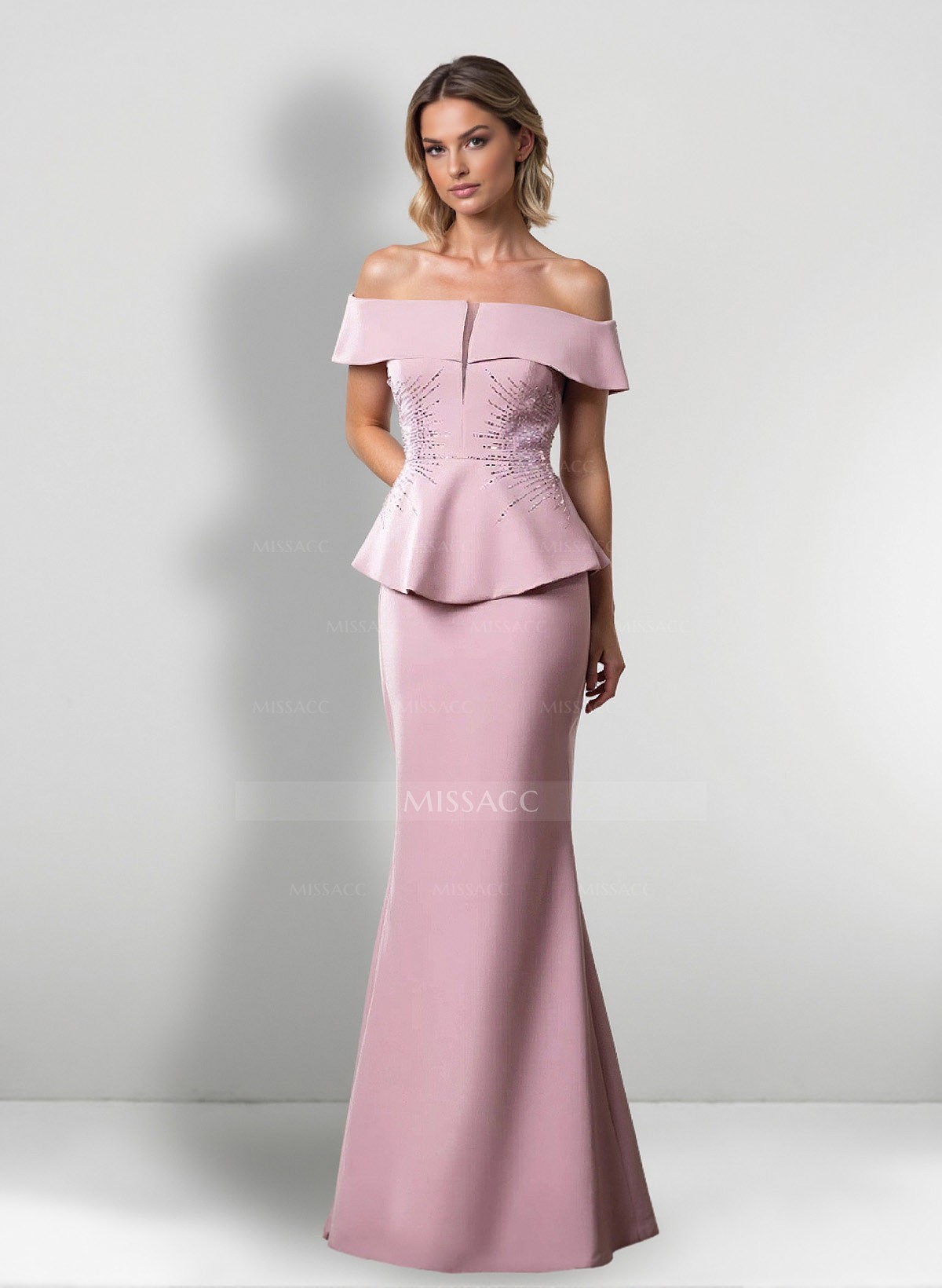 Trumpet/Mermaid Off-The-Shoulder Elastic Satin Mother Of The Bride Dresses