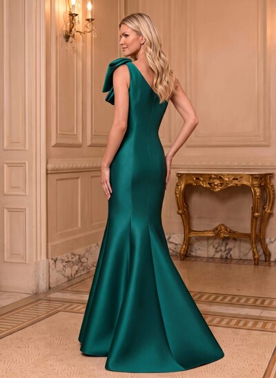Trumpet/Mermaid One-Shoulder Satin Mother Of The Bride Dresses With Bow(s)