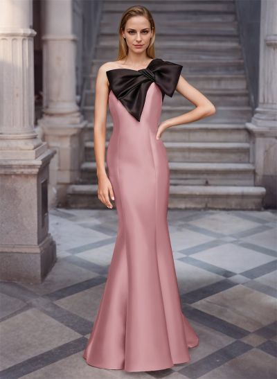 Trumpet/Mermaid One-Shoulder Satin Mother Of The Bride Dresses With Bow