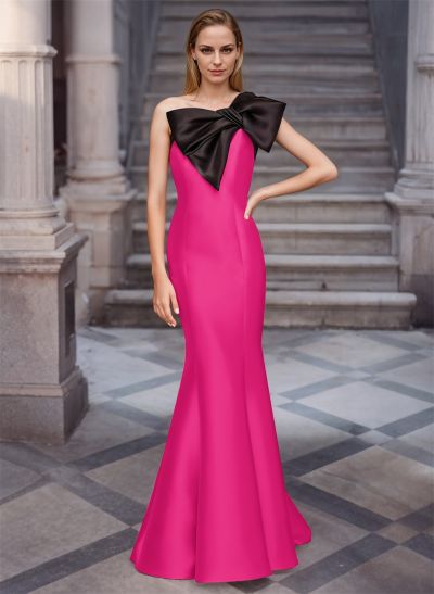 Trumpet/Mermaid One-Shoulder Satin Mother Of The Bride Dresses With Bow