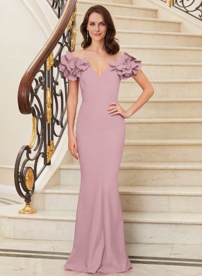 Mermaid Off-The-Shoulder Mother Of The Bride Dresses With Flower(s)