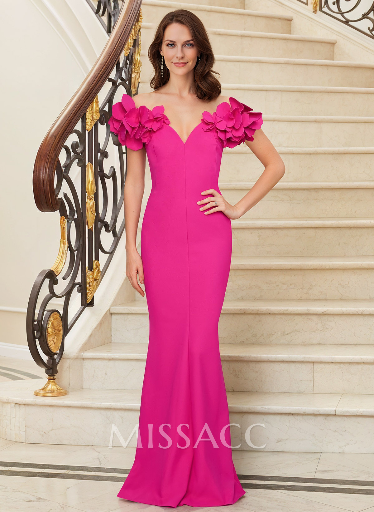 Mermaid Off-The-Shoulder Mother Of The Bride Dresses With Flower(s)