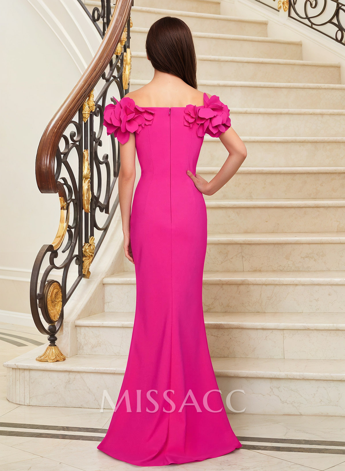 Mermaid Off-The-Shoulder Mother Of The Bride Dresses With Flower(s)