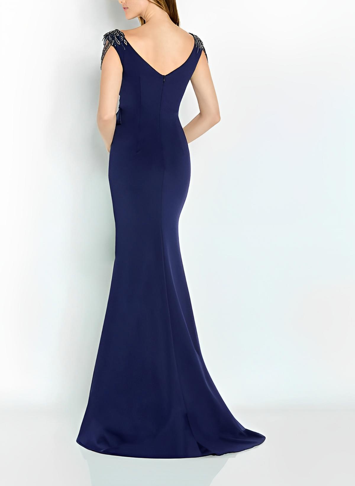 V-Neck Sleeveless Floor-Length Mother Of The Bride Dresses With Appliques Lace