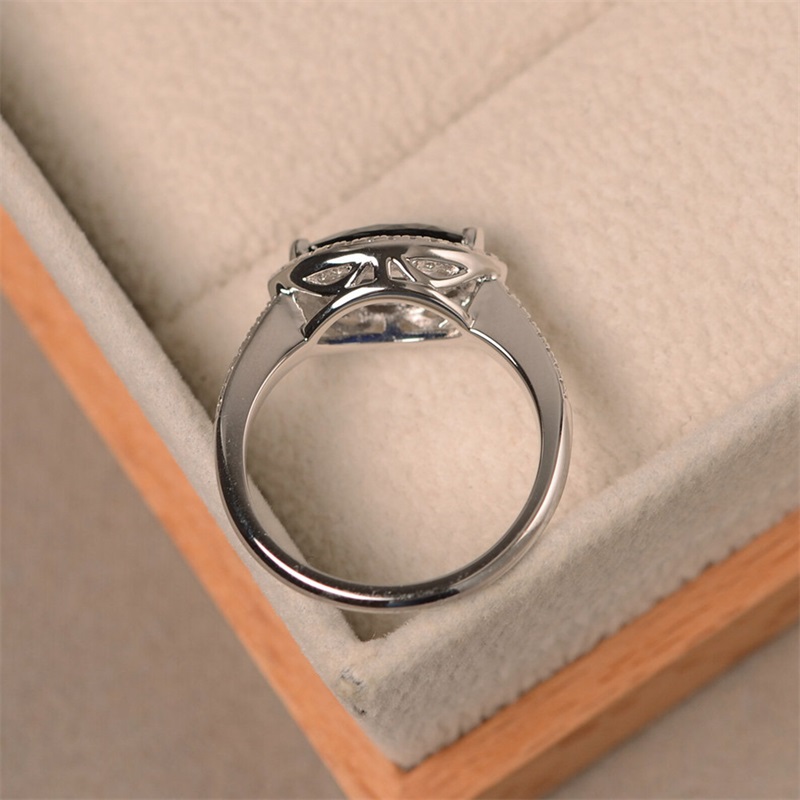 Marquise Cut Sterling Silver Engagement Ring Gift For Her