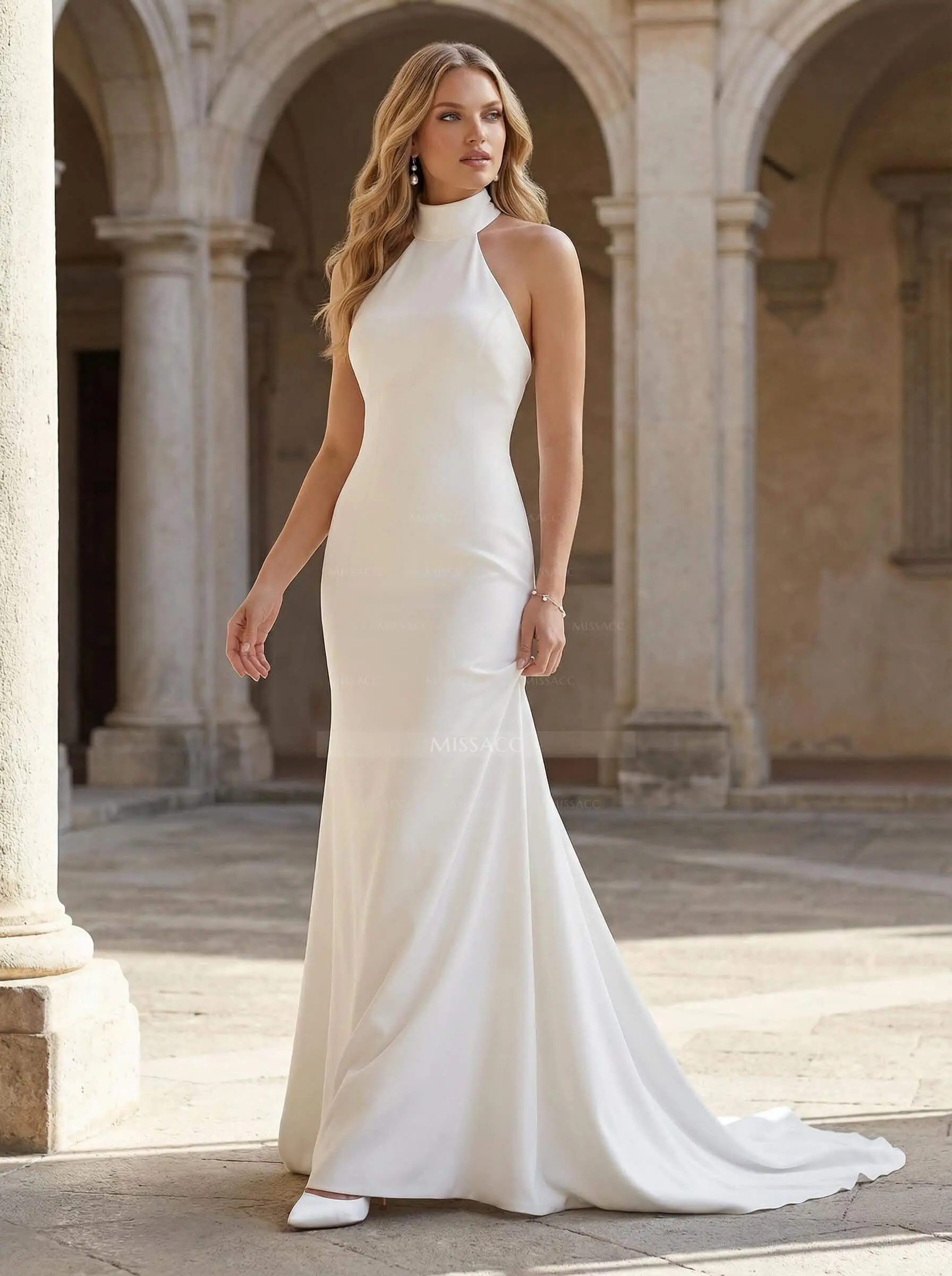 knee length dresses for ladies Andrea and Leo WL042 Long Prom Dress Off White/Nude / 10 main image 1