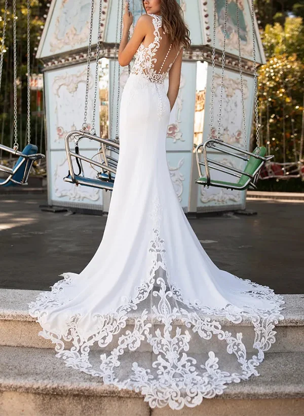 jr bridesmaid dresses under 50 Vintage Lace Wedding Dresses Long Sleeves Mermaid Vestidos De Novia – TANYA  BRIDAL main image 1