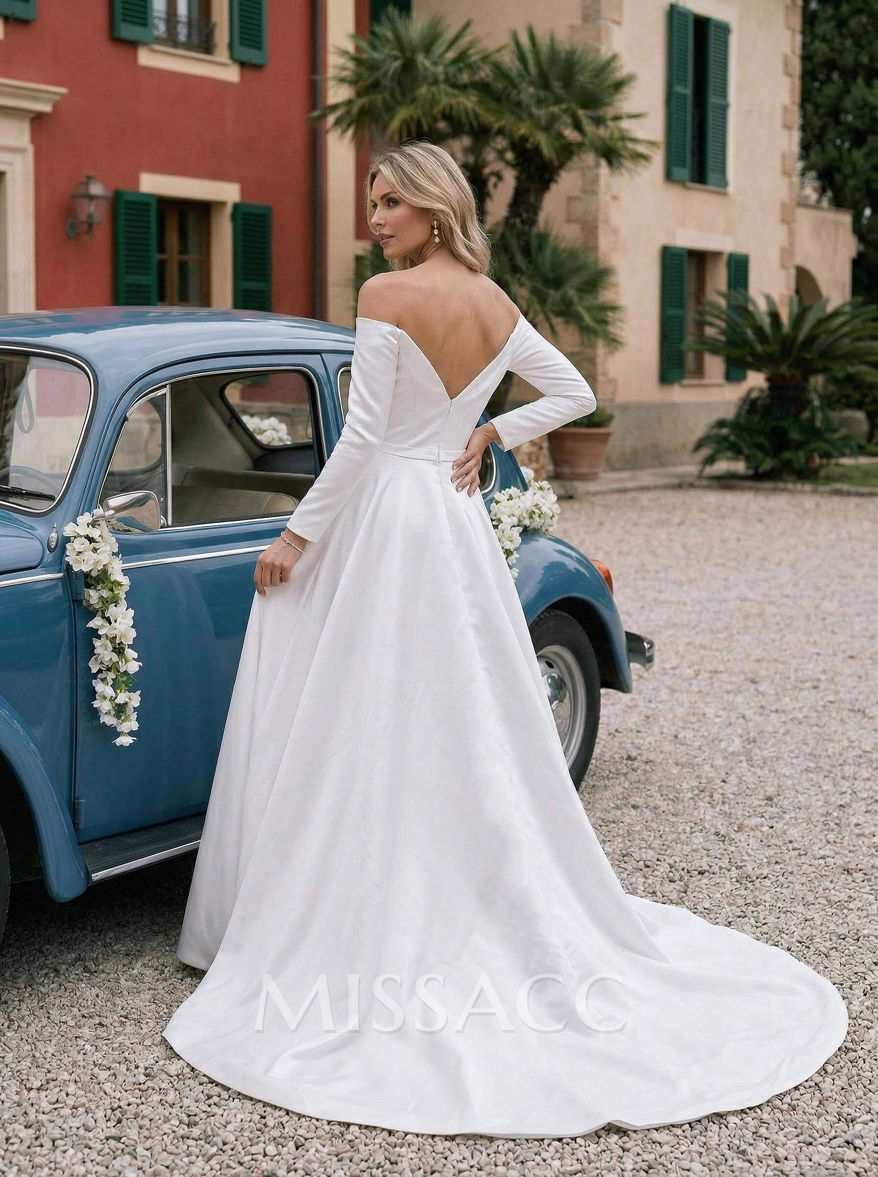 Elegant Ball-Gown Long Sleeves Off-The-Shoulder Wedding Dresses Elegant Ball-Gown Long Sleeves Off-The-Shoulder Wedding Dresses
