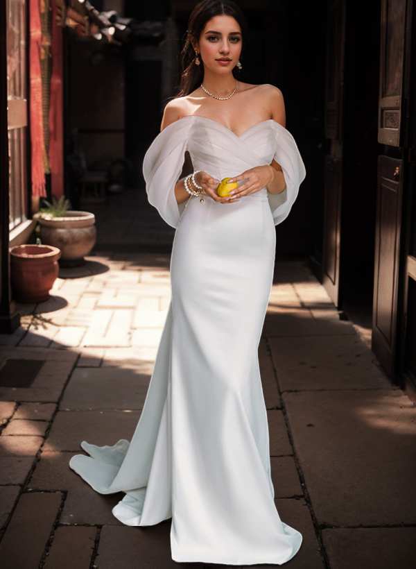 Modern Off-The-Shoulder Trumpet/Mermaid Wedding Dresses