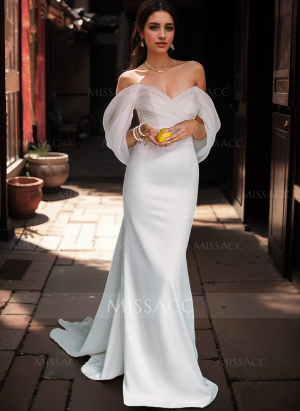 Modern Off-The-Shoulder Trumpet/Mermaid Wedding Dresses