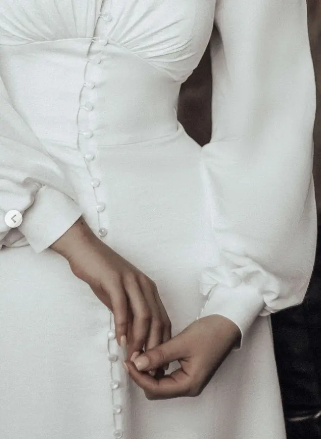 chinese dress ladies Ethereal Dreamy Elopement Chiffon Wedding Dress with Long Sleeves main image 0