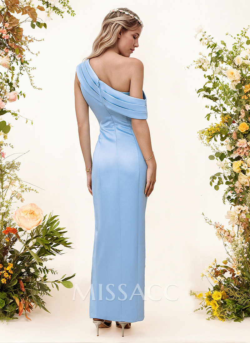Satin Cold Shoulder Sheath/Column Bridesmaid Dresses Satin Cold Shoulder Sheath/Column Bridesmaid Dresses