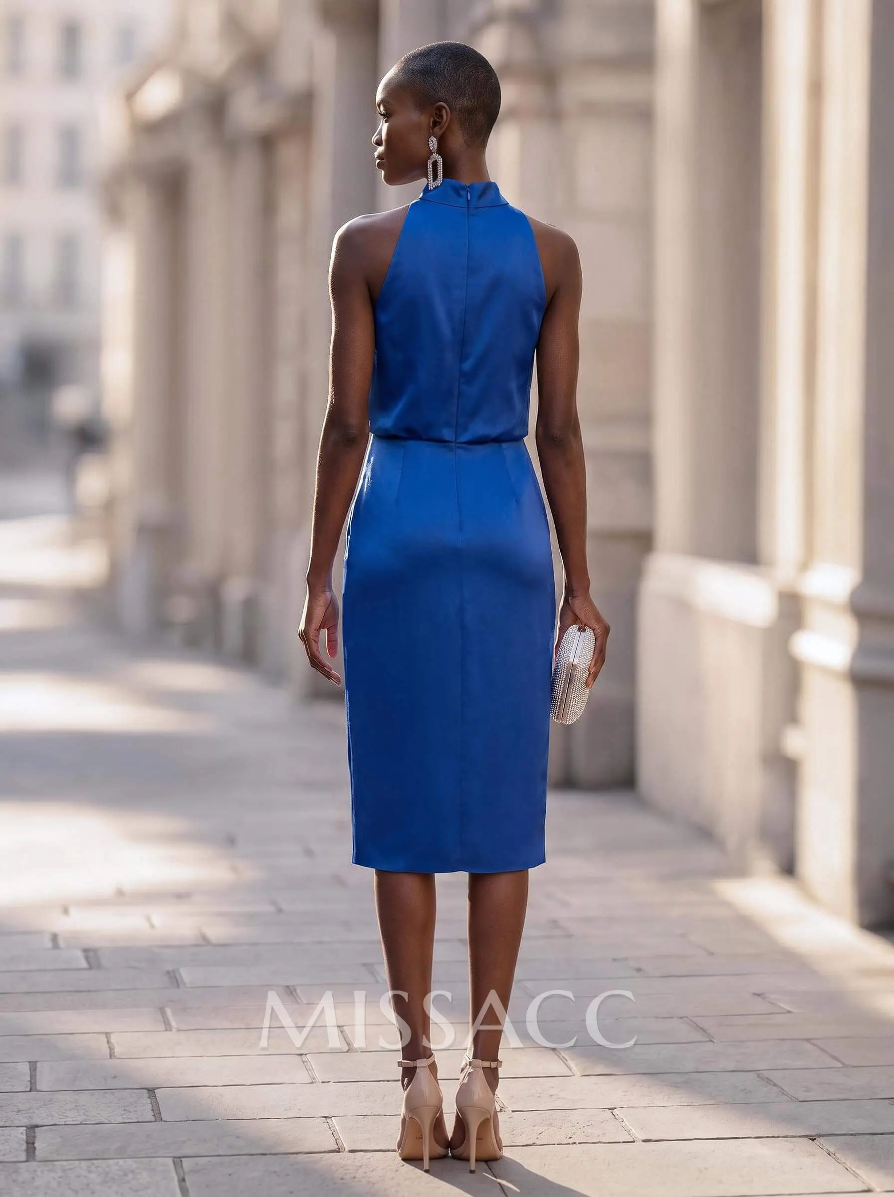 sheath cocktail dresses for Women please check our Color Chart) Chic Chocolate Illusion Sheath Cocktail