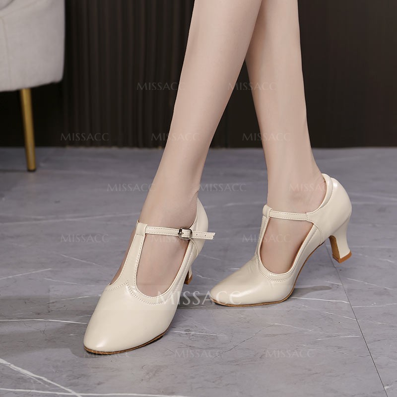 T-Strap Closed Toe Latin Dance Shoes For Women