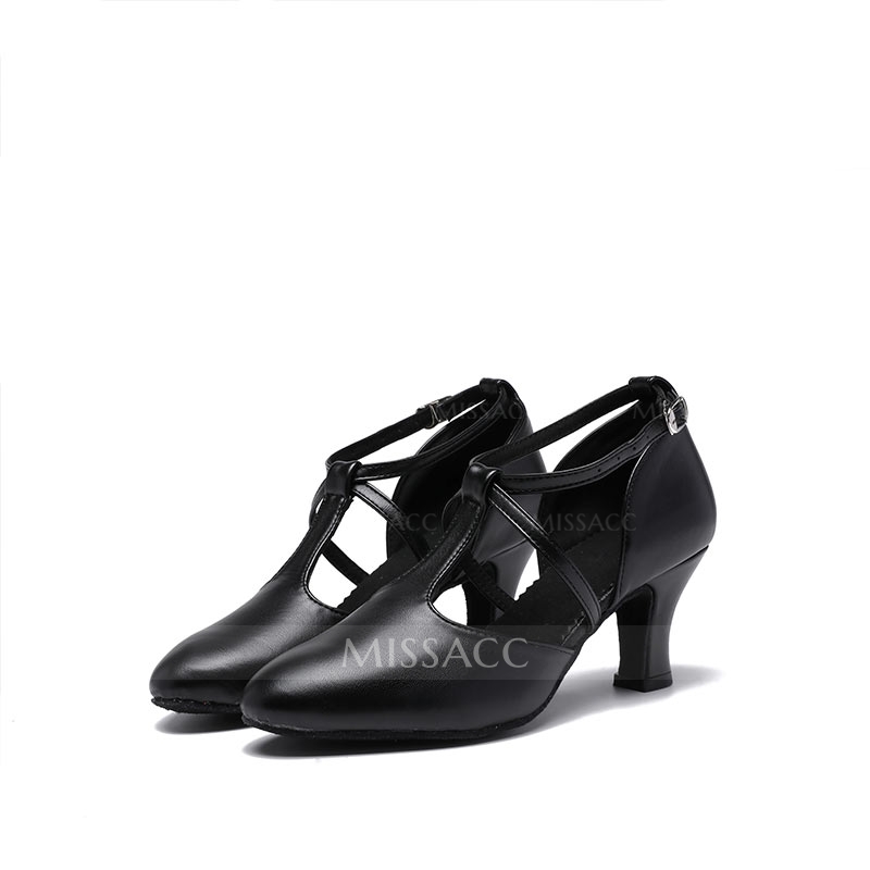 Closed Toe T-Strap Ballroom Dance Shoes For Women