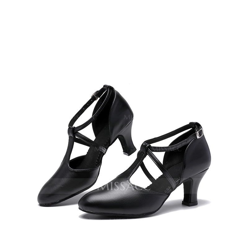 Closed Toe T-Strap Ballroom Dance Shoes For Women