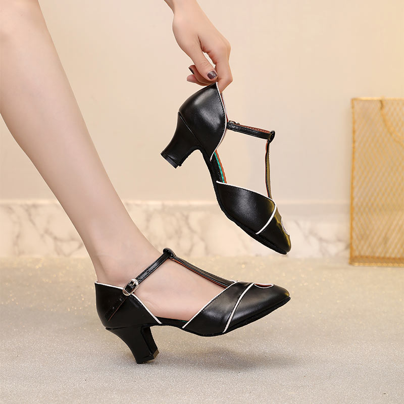 Women's Leatherette Ballroom With T-Strap Dance Shoes