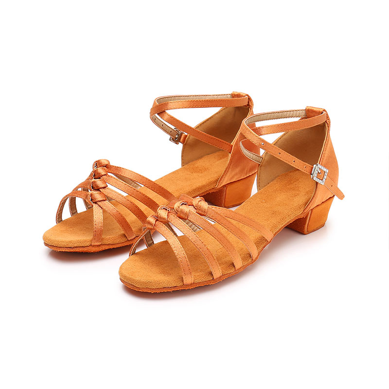 Low Heel Open Toe Dance Shoes With Adjustable Straps