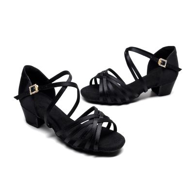 Peep Toe Block Heel Latin Shoes For Women