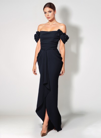 Off-The-Shoulder Trumpet/Mermaid Asymmetrical Evening Dresses