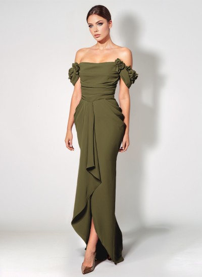 Off-The-Shoulder Trumpet/Mermaid Asymmetrical Evening Dresses