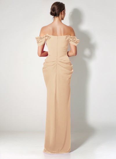 Off-The-Shoulder Trumpet/Mermaid Asymmetrical Evening Dresses