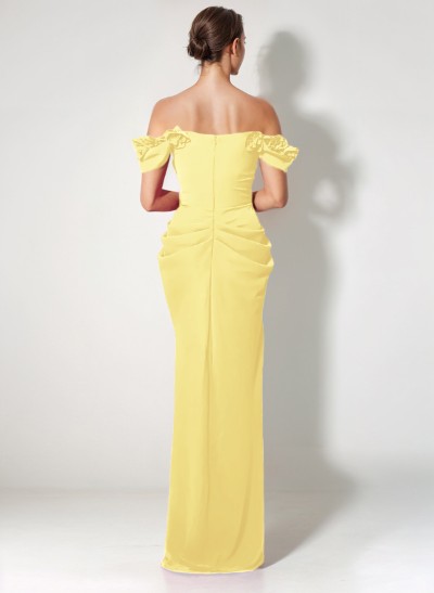 Off-The-Shoulder Trumpet/Mermaid Asymmetrical Evening Dresses