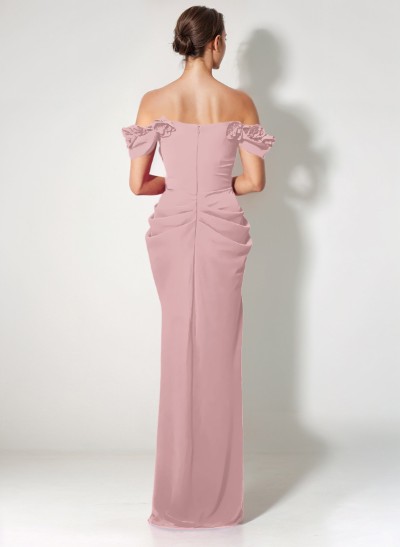 Off-The-Shoulder Trumpet/Mermaid Asymmetrical Evening Dresses