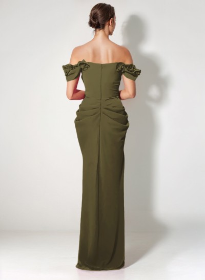Off-The-Shoulder Trumpet/Mermaid Asymmetrical Evening Dresses