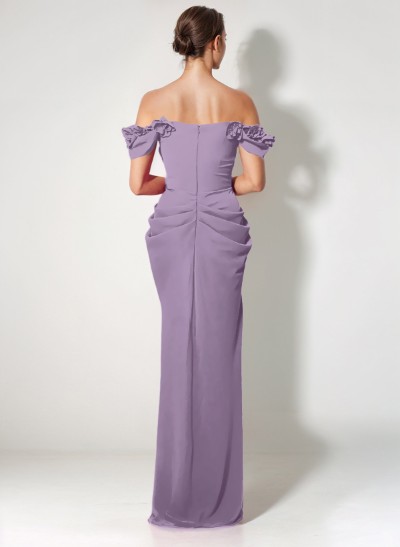 Off-The-Shoulder Trumpet/Mermaid Asymmetrical Evening Dresses