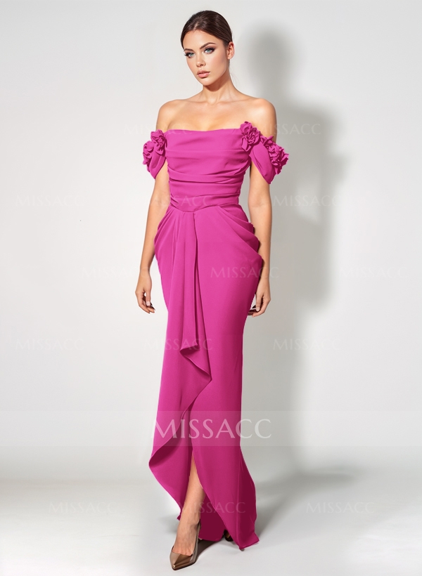 Off-The-Shoulder Trumpet/Mermaid Asymmetrical Evening Dresses