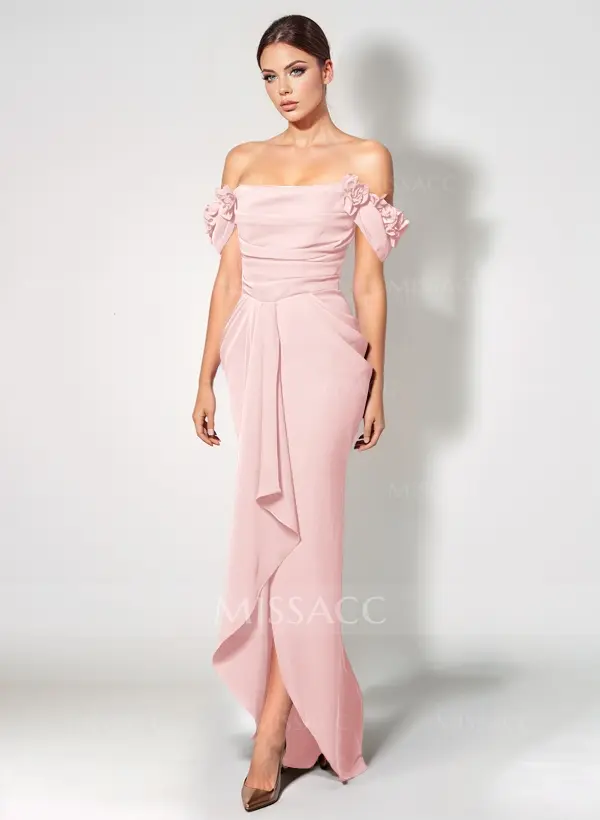 Off-The-Shoulder Trumpet/Mermaid Asymmetrical Evening Dresses #SED10181  $139