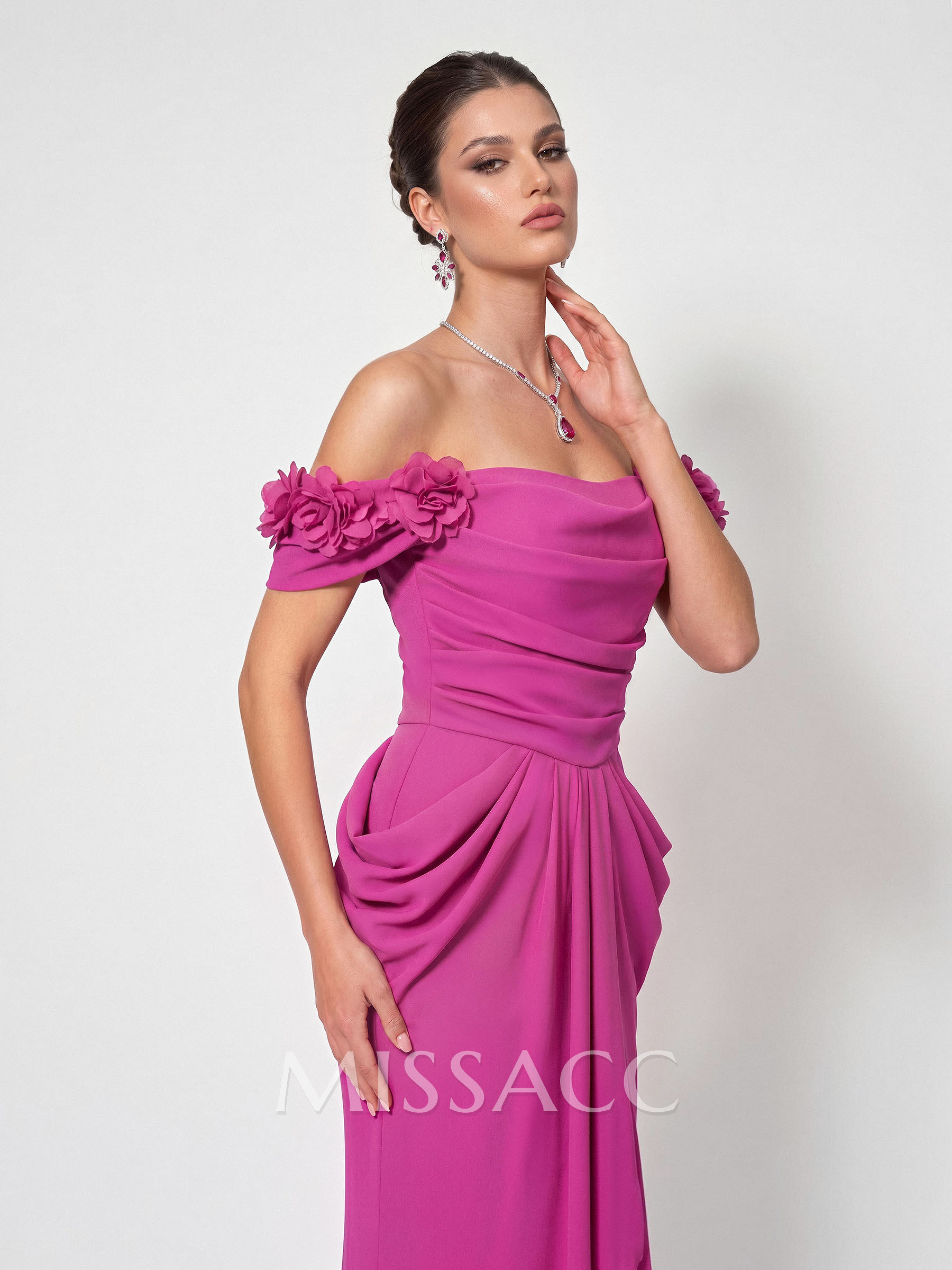 Off-The-Shoulder Trumpet/Mermaid Asymmetrical Evening Dresses
