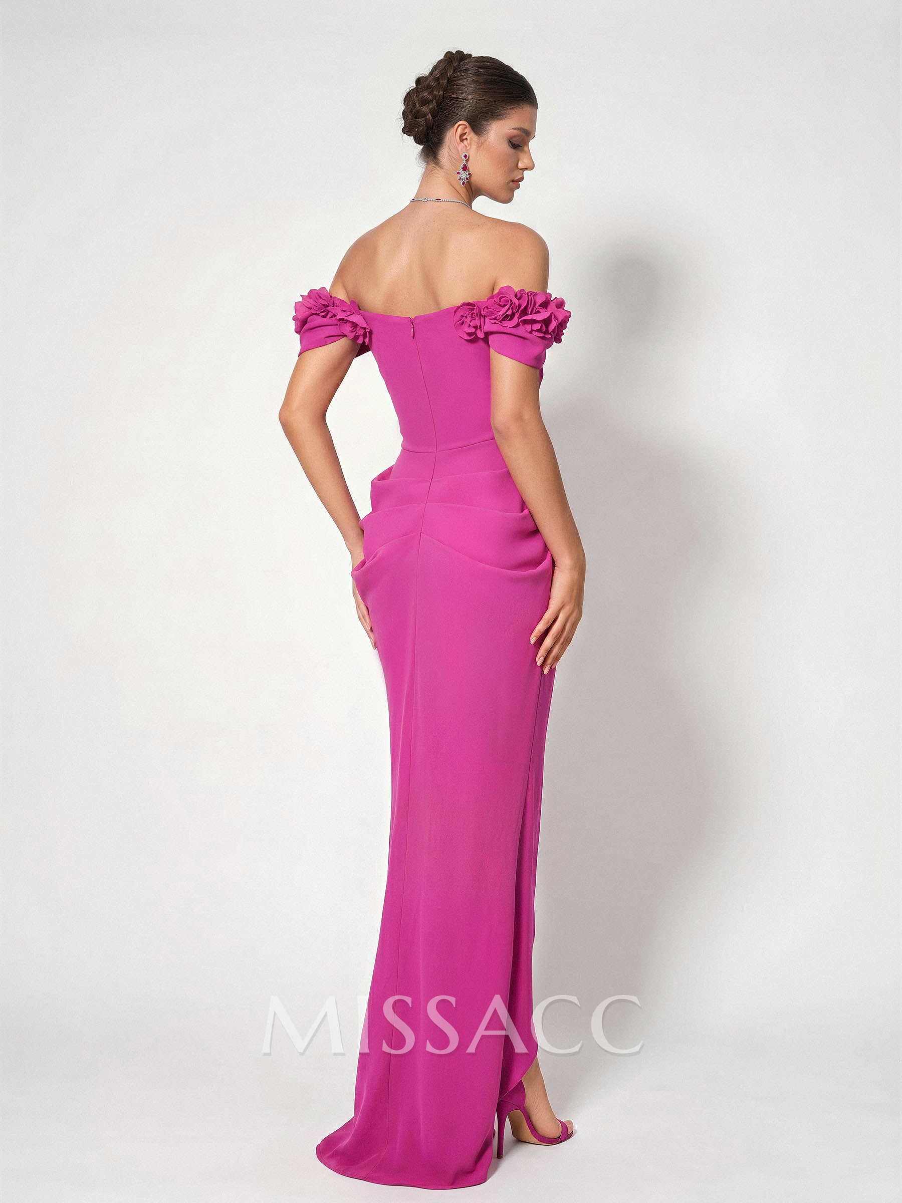 Off-The-Shoulder Trumpet/Mermaid Asymmetrical Evening Dresses