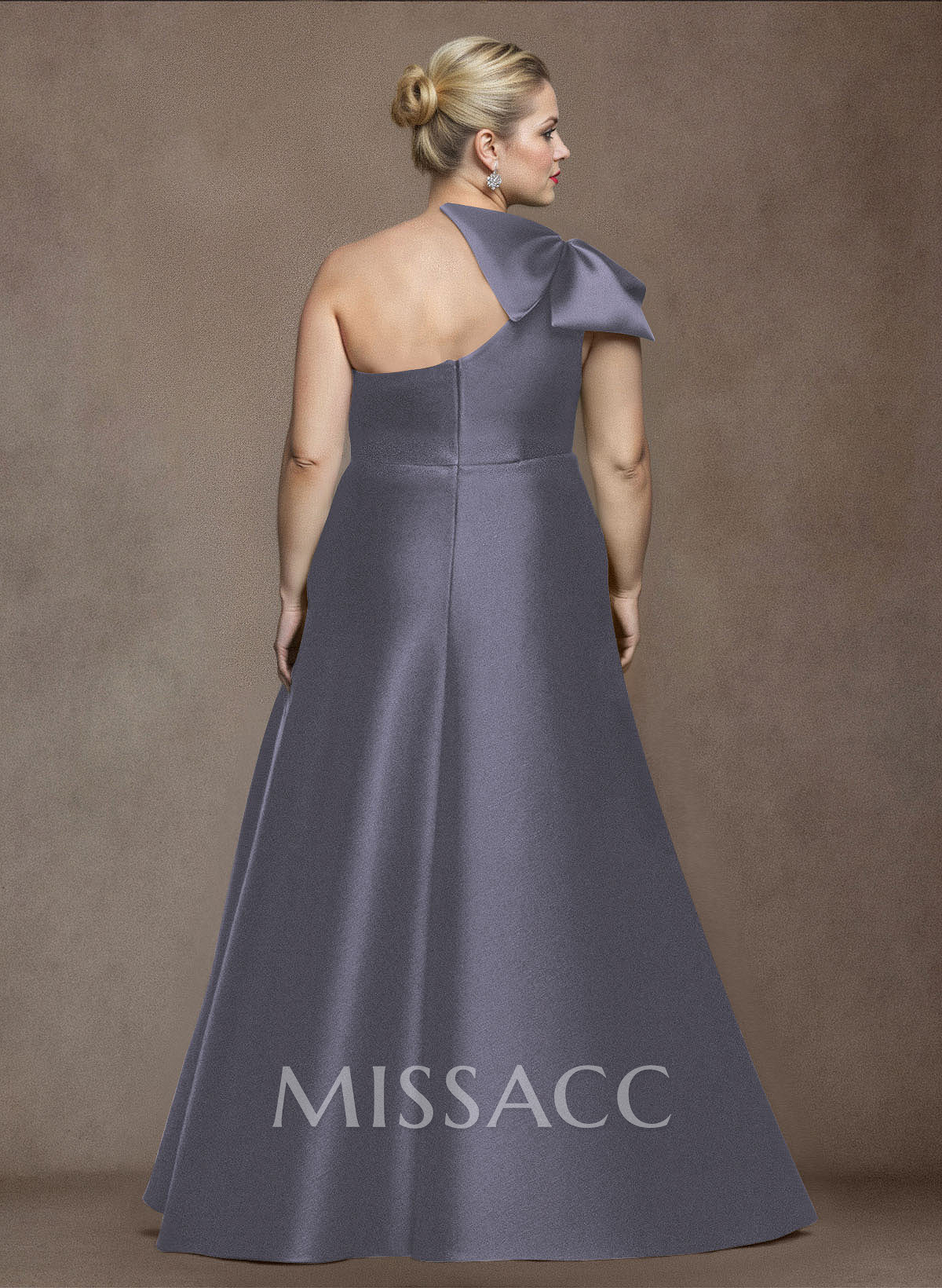 A-Line One-Shoulder Satin Evening Dresses With Bow(s)/Pockets A-Line One-Shoulder Satin Evening Dresses With Bow(s)/Pockets