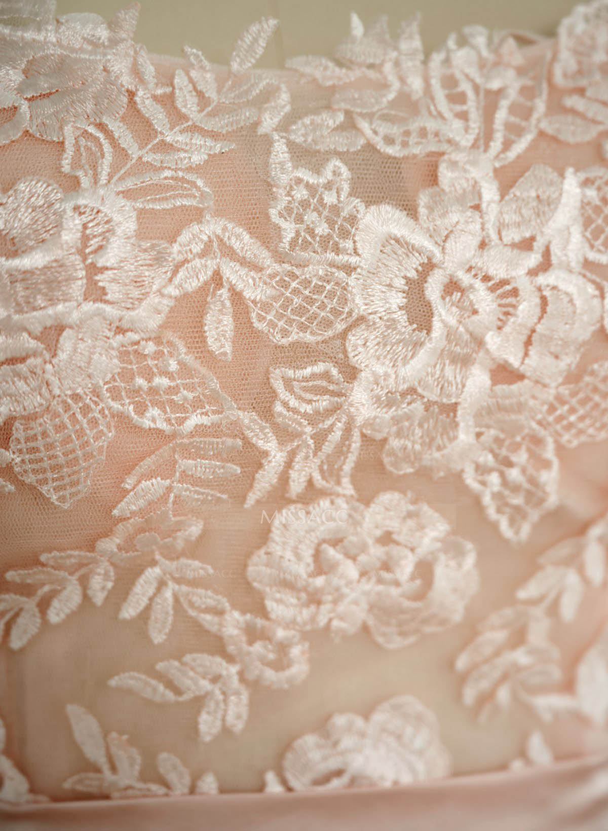 Exquisite Semi Sheer Illusion Floral Embroidered Corset Evening Dresses With High Split