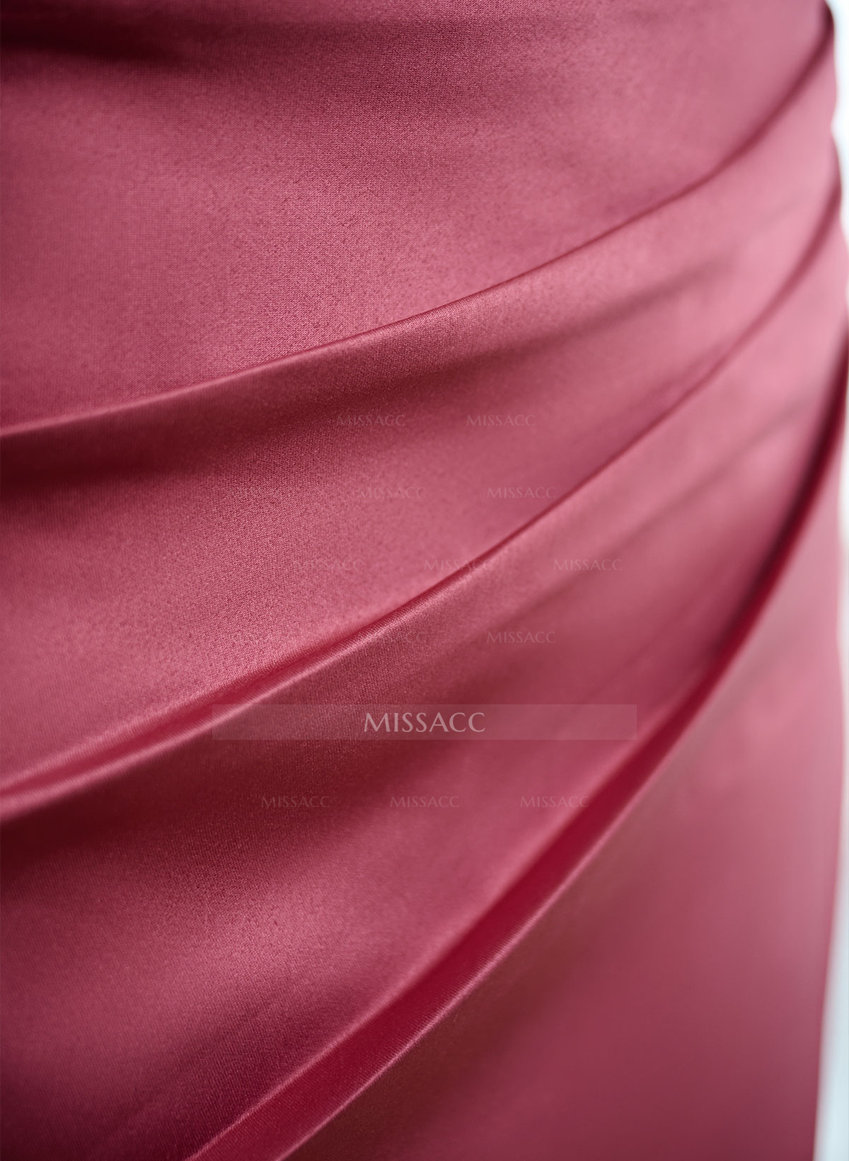 Sheath/Column Off-The-Shoulder Satin Evening Dresses With Split Front