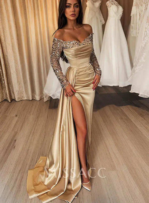 long sleeve velvet formal dresses Long Sleeve Fitted Open Back Train Evening Velvet Gown JA425 by Jessica Angel Black / 3X main image 1