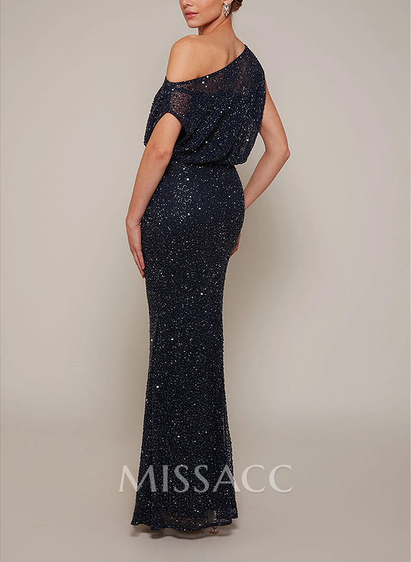 Elegant Sheath Floor-Length Sequined Evening Dresses Elegant Sheath Floor-Length Sequined Evening Dresses