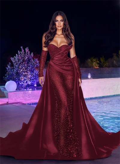 Sparkly Sequined Sexy Sweetheart Evening Dresses With Trumpet/Mermaid