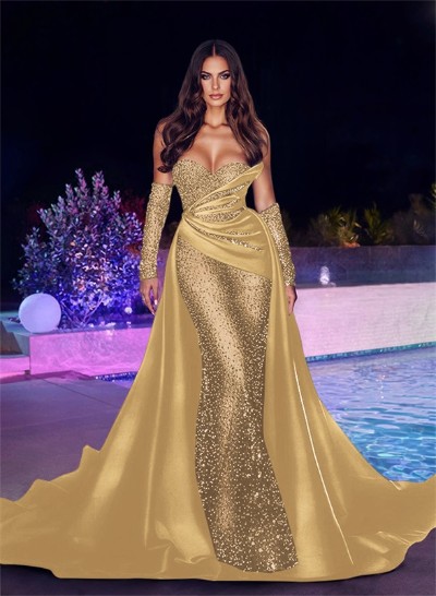 Sparkly Sequined Sexy Sweetheart Evening Dresses With Trumpet/Mermaid