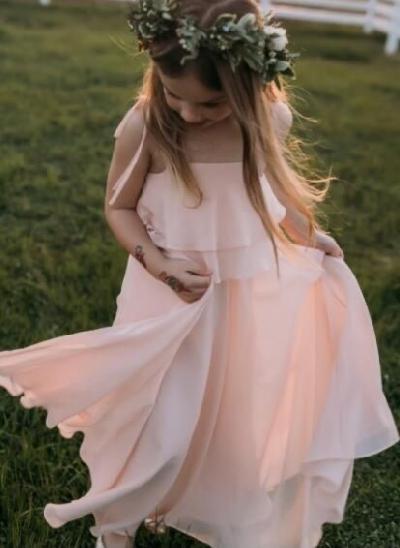 Simple Chiffon Princess Cute Flower Girl Dresses
