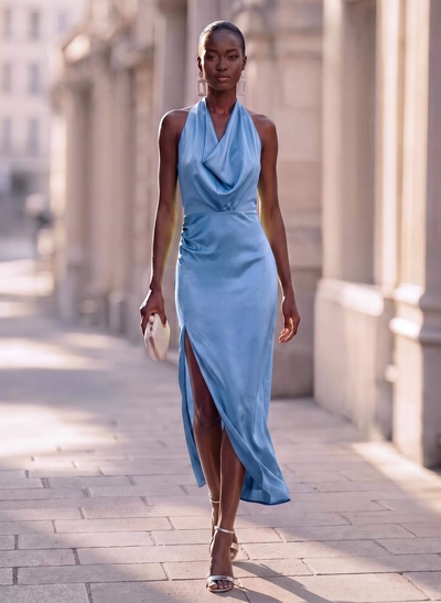 Modern Halter Sleeveless Ankle-Length Mother Of The Bride Dresses