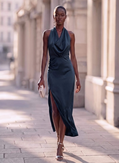 Modern Halter Sleeveless Ankle-Length Mother Of The Bride Dresses