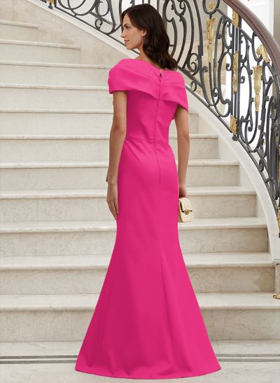 Elegant Wrap Sheath Mother Of The Bride Dresses With Split Front